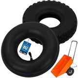 KOTARBAU® Tuinwagenband met Binnenband, 3.00-4 260x85 mm, Gummi, Zwart, Rubber Band, ⌀ 24 cm, Binnenband ⌀ 22 cm, Vervangingsset Voor Steekwagenwiel