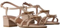 Emilie Karston Nelia leren sandalen met hak beige