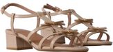 Emilie Karston Nelia leren sandalen met hak beige