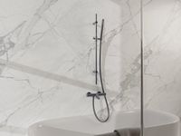 FortiFura Calvi Badkraan - Glijstangset - Staafhanddouche - Gladde Doucheslang - PVD - Geborsteld Gunmetal (Antraciet)