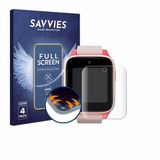 Savvies - Screenprotector voor TCL Movetime Kids Watch MT46 - Folie Beschermfolie transparant volledig dekking 4 Stuks