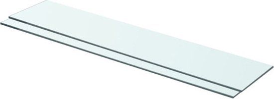 vidaXL Glazen Plank - 2 stuks - 70x15 cm - Transparant
