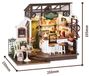 DG162 Café miniature house 3D puzzle DIY kit Plastique 25 x 15 x 19,5 cm