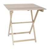 Aranaz Beukenbeuken opvouwbare plank met lamellen 70x50 zonder lak, 50 x 70 cm