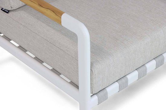 Coco Avellino Stoel-bank Loungeset 4-delig - Wit - 5 zitplekken - Aluminium