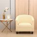 LEONEBEBE Slipcover voor clubstoel, stretch tub, stoelhoes met elastische onderkant, universele stof, slipcover, 1-delige bankhoes voor bar, woonkamer, beige
