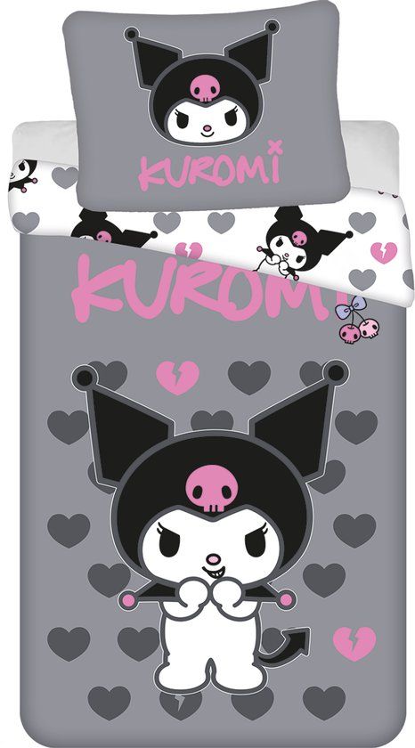 4KidsOnly Hello Kitty Dekbedovertrek Kuromi 140 x 200 cm - 70 x 90 cm - Katoen
