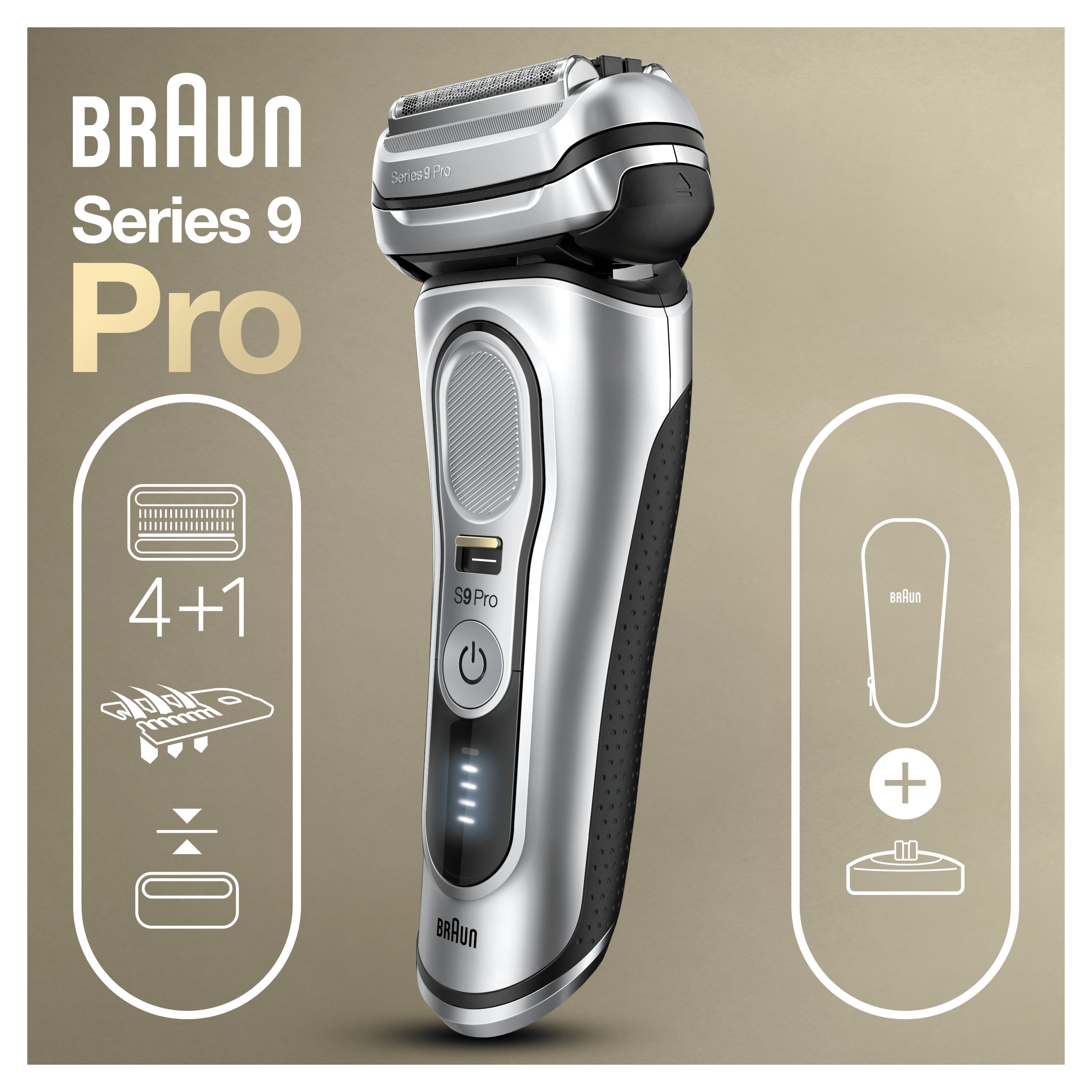 Braun Series 9 Pro 9417s Elektrisch Scheerapparaat - Wet & Dry - Zilver