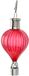 Cepewa Solar LED ballonhanger - rood - H17 cm - luchtballon - tuinverlichting/buitenlamp