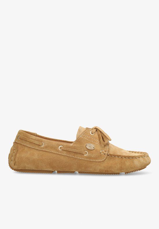 Fred de la Bretoniere Billy Boaty Mocassin Suède Cognac - Maat 37