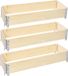 Garronda bac de culture bordure de palette lot de 3 120x40x20 cm - Naturel - Bois