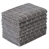 Microvezel Theedoeken - 8 stuks (groen met rasterpatroon), 66 x 45,7 cm