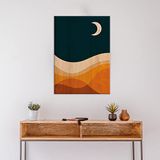 CREARREDA Moderne houten foto met lijst voor de woonkamer, gemaakt in Italië, houtdecoratie, 48 x 72 cm, print op hout