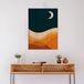 CREARREDA Moderne houten foto met lijst voor de woonkamer, gemaakt in Italië, houtdecoratie, 48 x 72 cm, print op hout