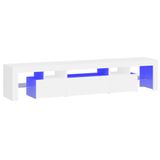 vidaXL TV-meubel met LED-verlichting, wit, 200 x 36,5 x 40 cm