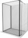 Mexen Kioto paroi de douche Marche dans 110 x 70 x 40 cm, cadre noir, noir