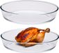 Alpina Ovenschaal van borosilicaatglas - 2x - ovaal - 2.4 L - 30 x 21 x 6 cm