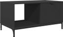 vidaXL Salontafel Zwart Eiken 90 x 49 x 46 cm Bewerkt Hout