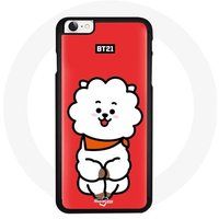 Maniacase Etui voor Iphone 8 BTS Bangtan Boys BT21 RJ van Jin Rode Achtergrond
