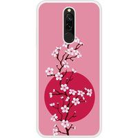 Redmi Bedrukt siliconen hoesje compatibel met Redmi Note 8 Cherry blossom