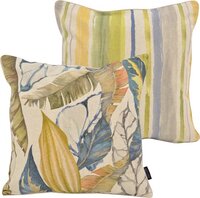 NOVÉE Janaé Jungle Blue Kussenhoes - Katoen/Linnen - 45 x 45 cm - Blauw - Gebloemd