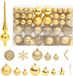 vidaXL - 111-delige - Kerstballenset - polystyreen - goudkleurig