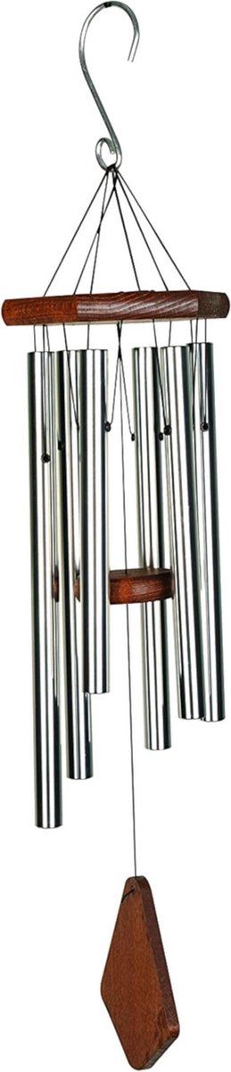 Art Bizniz Windgong 70 cm Aluminium/Hout Zilver