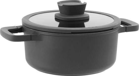 BergHOFF LEO Kookpot antikleef met deksel Stone+ - Ø 20cm - Grijs