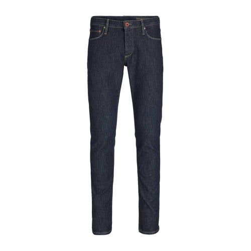 JACK & JONES JEANS INTELLIGENCE slim fit jeans JJIGLENN JJEVAN JOS 777 donkerblauw
