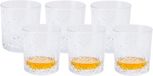 Excellent Houseware Whiskey glas Palm Springs - 6x - transparant - 340 ml