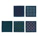 Olympus Thread Hitomezashi Sashiko borduurpakket onderzetters II marineblauw 5 stuks bedrukt met dunne Sashiko garenstof