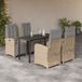 Maison Exclusive - Ensemble de jardin 5 pièces avec coussins, beige, en polyrotin