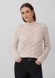 s.Oliver Strickpullover Beige Visgraat Regular Fit Vrouwen