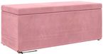 vidaXL Kruk Roze 101 x 41 x 40 cm Velvet en Geengineerd Hout