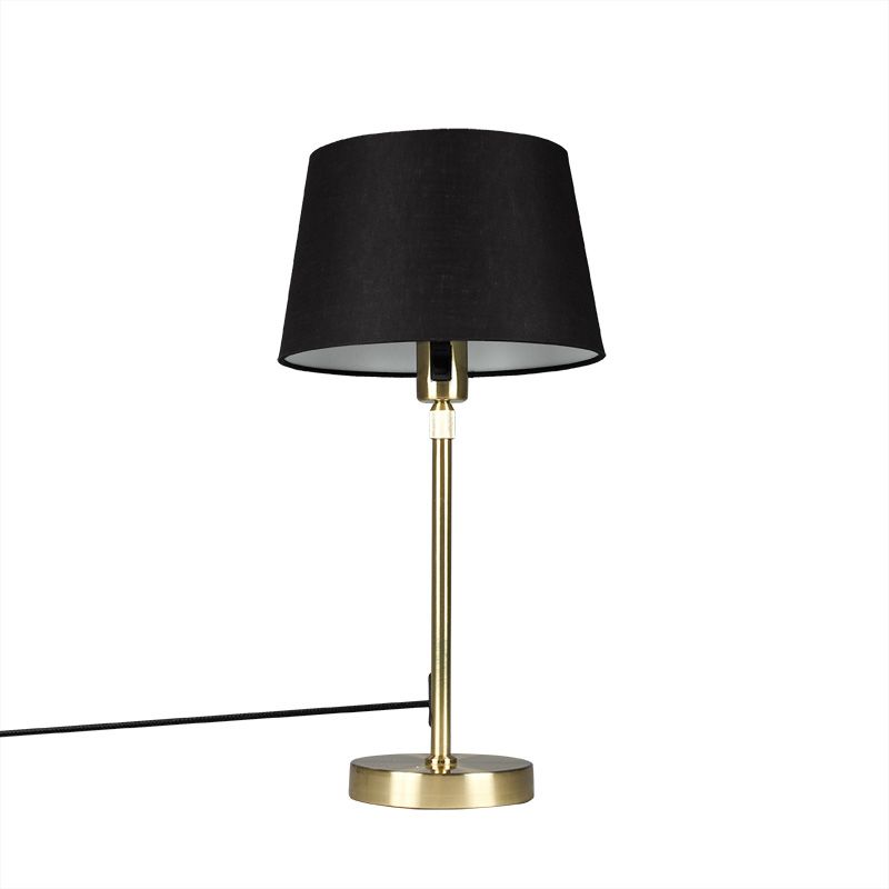 QAZQA Parte Tafellamp - Zwart - H 610 mm