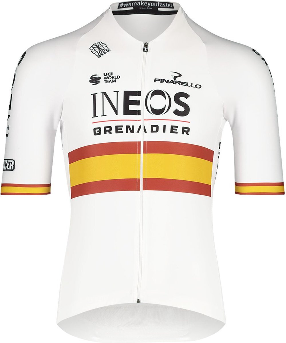 Bioracer Ineos Grenadiers Icon Kampioen Spanje Fietsshirt Korte Mouw Heren Maat XXL