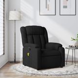 vidaXL Massagestoel Zwart Stof