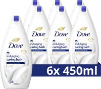 Dove Caring Bath Badcrème - Indulging Cream - 6 x 450 ml