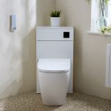 Hudson Reed Cluo WC-Ombouw Hoekmontage Modern Blanc avec Réservoir et Bouton de Chasse d'eau Noir - Hirayu Toilette Japonaise