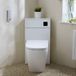 Hudson Reed Cluo WC-Ombouw Hoekmontage Modern Blanc avec Réservoir et Bouton de Chasse d'eau Noir - Hirayu Toilette Japonaise
