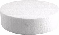 Rayher hobby materialen Rayher hobby Piepschuim schijf - 15 cm breed en 4 cm dik - hobby figuren/vormen artikelen