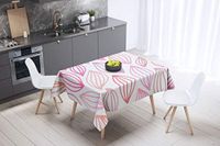 Bonamaison Tafelkleed, Anti-Mold, Sneldrogend, Waterdicht, 100% Polyester Tafellaken, Willekeurig patroon, 140 x 140 Cm - Ontworpen en Vervaardigd in Turkije