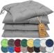 NatureMark Zitkussen stoelkussen met linten 40x40cm set van 4 zilvergrijs