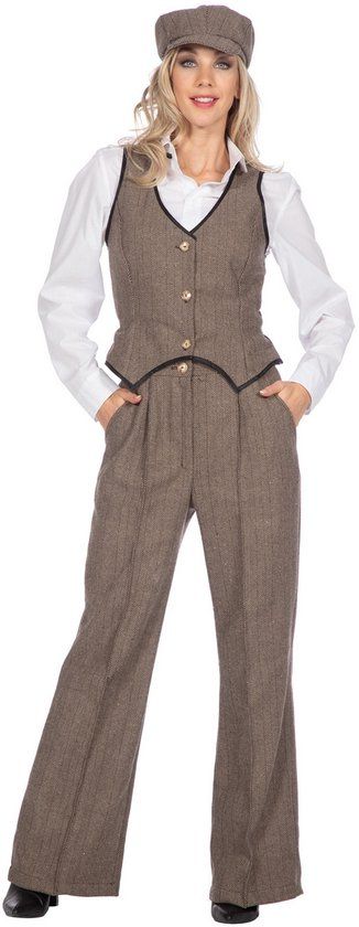 Coppens Roaring 20's Outfit Elisabeth Premium - Maat L/XL - Multikleur - Print - Jumpsuit