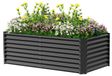 Grote verhoogde plantenbak - Verhoogd plantenbed van verzinkt staal - 183x91x61 cm - Open bodem - Roestbestendig met drievoudige coating - Snelle montage - Zwart