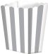 Amscan Europe Gmbh Boîtes à pop-corn - 5x pièces - argent/blanc - carton