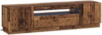 vidaXL LED tv-meubel Oud hout Bewerkt hout
