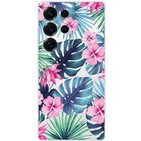 Samsung Galaxy S25 Ultra Tropical aquarelle bedrukt siliconen hoesje