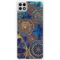 Samsung Galaxy A22 Mandalla bleu Verstevigd hoesje met sublimatie bedrukking