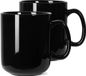 Smilatte Plain Porselein Boss Big Grote koffiemok, 600 ml, zwart